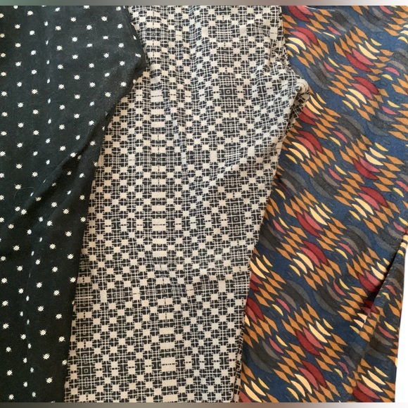 LuLaRoe One Size 4 pairs Leggings LOT / BUNDLE - Picture 3 of 5